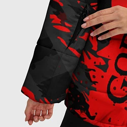 Куртка зимняя женская God of War Брызги крови, цвет: 3D-черный — фото 2