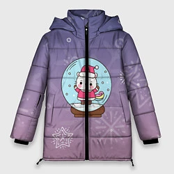 Куртка зимняя женская Happy New Year 2022 Сat 3, цвет: 3D-светло-серый