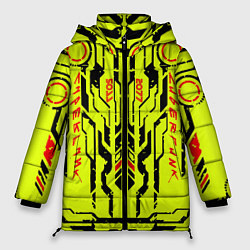 Куртка зимняя женская Cyberpunk 2077 YELLOW, цвет: 3D-красный