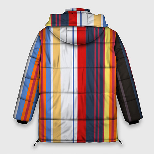 Женская зимняя куртка Stripes Abstract / 3D-Красный – фото 2