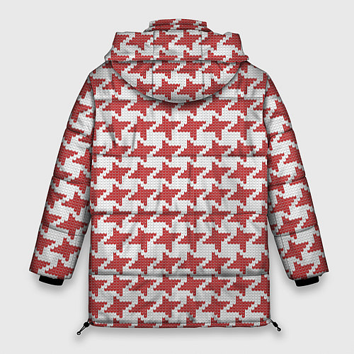 Женская зимняя куртка Модная гусиная лапка / 3D-Красный – фото 2