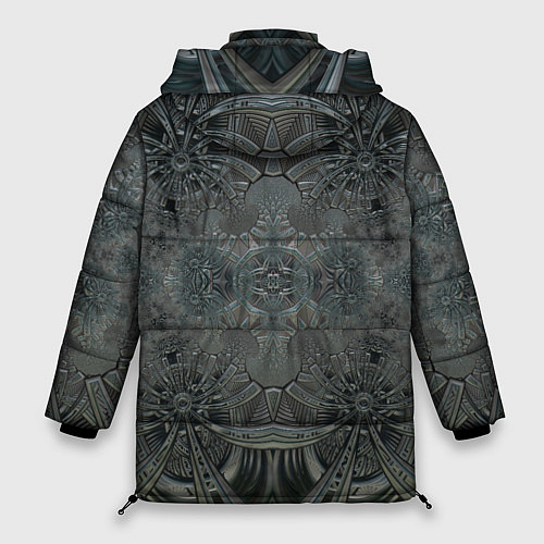 Женская зимняя куртка Коллекция Фрактальная мозаика Серо-голубой 292-4 / 3D-Светло-серый – фото 2