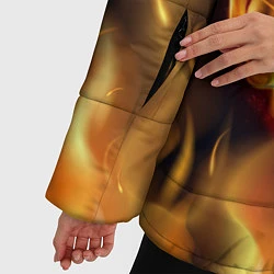 Куртка зимняя женская Тигр В Пламени, цвет: 3D-светло-серый — фото 2