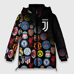 Куртка зимняя женская JUVENTUS LOGOBOMBING SPORT, цвет: 3D-красный