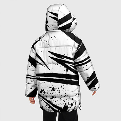 Женская зимняя куртка Токийские мстители - Геометрия / 3D-Черный – фото 4