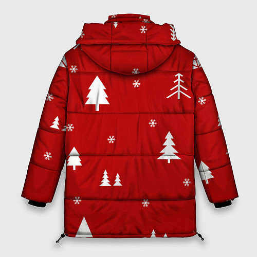 Женская зимняя куртка Новогодняяnew year / 3D-Красный – фото 2