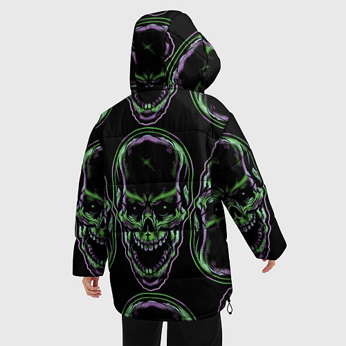 Женская зимняя куртка Skulls vanguard pattern 2077 / 3D-Черный – фото 4