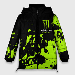 Куртка зимняя женская Monster Energy green, цвет: 3D-черный