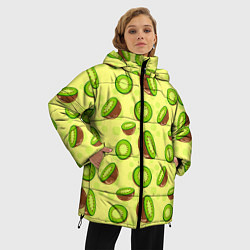 Куртка зимняя женская Киви паттерн, цвет: 3D-светло-серый — фото 2