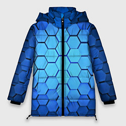 Куртка зимняя женская Неоновые 3D ПЛИТЫ, цвет: 3D-красный