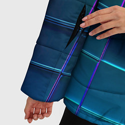 Куртка зимняя женская 3D квадраты неоновые, цвет: 3D-черный — фото 2