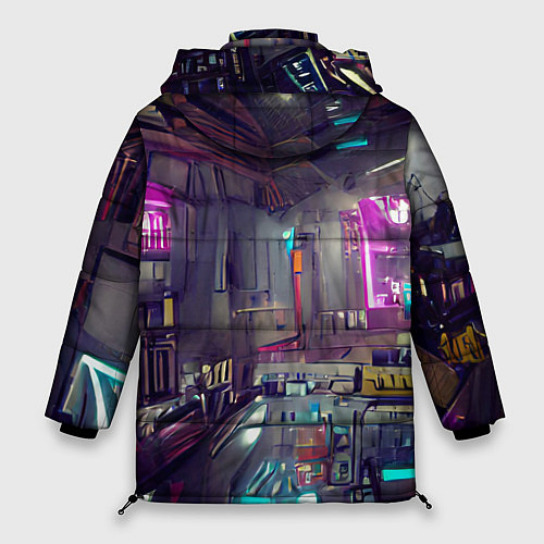 Женская зимняя куртка Городской киберпанк / 3D-Светло-серый – фото 2
