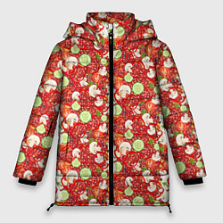 Куртка зимняя женская Ингредиенты для Пиццы, цвет: 3D-светло-серый