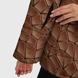 Куртка зимняя женская Шоколадная Текстура, цвет: 3D-светло-серый — фото 2