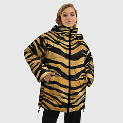 Куртка зимняя женская Текстура шкуры тигра, цвет: 3D-красный — фото 2