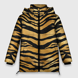 Куртка зимняя женская Текстура шкуры тигра, цвет: 3D-красный