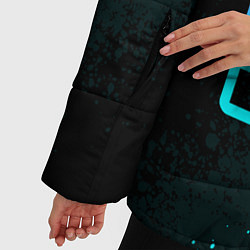 Куртка зимняя женская CS GO NEON SYMBOL STYLE SKIN КС ГО НЕОН, цвет: 3D-черный — фото 2