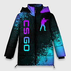 Женская зимняя куртка CS GO NEON SYMBOL STYLE SKIN КС ГО НЕОН