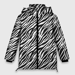 Женская зимняя куртка Чёрно-Белые полоски Зебры
