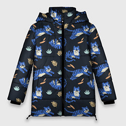 Куртка зимняя женская Тигры 2022, цвет: 3D-светло-серый