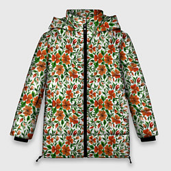 Куртка зимняя женская Цветной ковер, цвет: 3D-красный