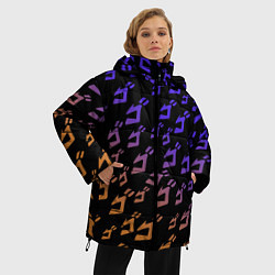 Куртка зимняя женская JOJOS BIZARRE ADVENTURE PATTERN, цвет: 3D-красный — фото 2