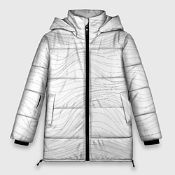Куртка зимняя женская Белые волны, цвет: 3D-красный