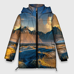 Женская зимняя куртка Красивый горный пейзаж