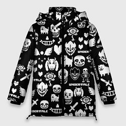 Женская зимняя куртка UNDERTALE PATTERN БЕЛЫЙ