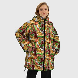 Куртка зимняя женская Быстрое Питание и Напитки, цвет: 3D-светло-серый — фото 2
