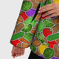 Куртка зимняя женская Овощи ЗОЖ, цвет: 3D-светло-серый — фото 2