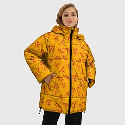 Куртка зимняя женская Пиццерия, цвет: 3D-красный — фото 2