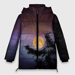 Женская зимняя куртка Night sky with full moon by Apkx