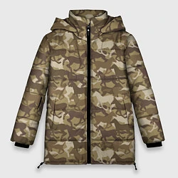Куртка зимняя женская Бегущие Дикие Лошади, цвет: 3D-черный