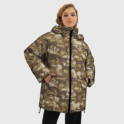 Куртка зимняя женская Бегущие Дикие Лошади, цвет: 3D-светло-серый — фото 2
