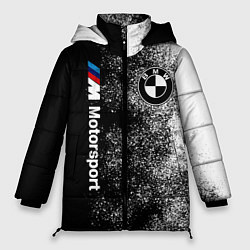Женская зимняя куртка БМВ Черно-белый логотип