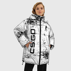 Куртка зимняя женская Кс го : cs go, цвет: 3D-светло-серый — фото 2