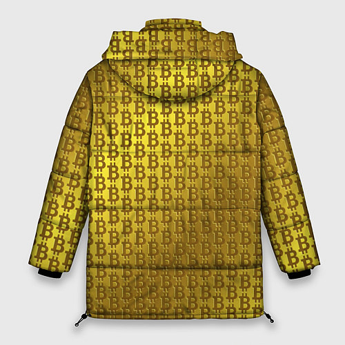 Женская зимняя куртка Биткоин золото / 3D-Светло-серый – фото 2