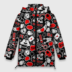 Куртка зимняя женская Влюблённость Love, цвет: 3D-светло-серый