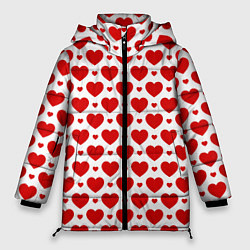 Женская зимняя куртка Сердечки - любовь