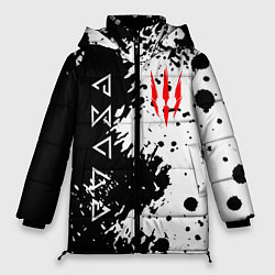 Куртка зимняя женская The Witcher black & white, цвет: 3D-черный