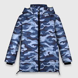 Женская зимняя куртка Синий Камуфляж Camouflage