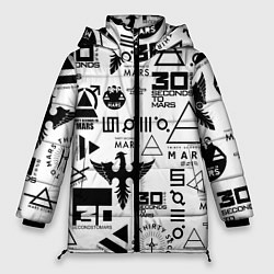 Женская зимняя куртка 30 Seconds to Mars паттерн