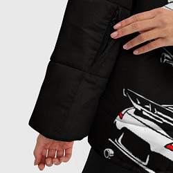 Куртка зимняя женская NISSAN 300 ZX 350Z 370Z JDM STYLE, цвет: 3D-красный — фото 2