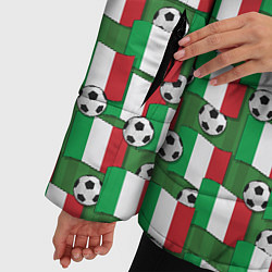 Куртка зимняя женская Италия футбол, цвет: 3D-красный — фото 2