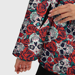 Куртка зимняя женская Skulls & roses, цвет: 3D-красный — фото 2