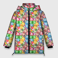 Женская зимняя куртка Разные Валюты и Криптовалюты