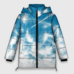Куртка зимняя женская Коллекция Зимняя сказка Снег Абстракция S-4, цвет: 3D-светло-серый