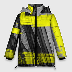 Куртка зимняя женская Коллекция Get inspired! Абстракция Fl-42-167-l-yel, цвет: 3D-черный