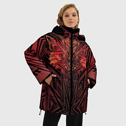 Куртка зимняя женская Красный волк в графике, цвет: 3D-светло-серый — фото 2